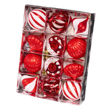 Maxbell 16Pcs Christmas Tree Red Ball Ornaments 7-8cm for Fireplace Door Accessories