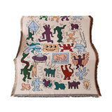 Maxbell Boho Throw Blanket Picnic Blanket Summer Beach Blanket for Bed Couch Camping