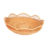 Maxbell Rattan Fruit Basket Practical Candy Snack Tray for Restaurant Hotel Tabletop L