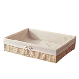 Maxbell 2xWoven Baskets Stackable Paper Rope Storage Basket for Snacks Cosmetics Lunch 40cmx30cmx9cm