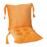 Maxbell Chair Cushion with Backrest Decoration Ergonomic Pad for Winter Home Bedroom Orange