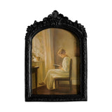 Maxbell Photo Frame Resin Ornament Tabletop Wall Hanging 15*20cm for Hallway Wedding Black
