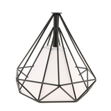 Maxbell 2Pcs Geometric Diamond Ceiling Pendant Light Shade Lampshades Cover Inside