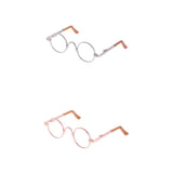 Maxbell 2 Pieces 1/3 BJD Hippy Round Glasses Eyewear for SD DOD Doll