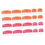 Maxbell Maxbell 20Pcs Knit Blocking Pins Crafts for Handcraft Blocking Knitting Blocking Mat orange and red