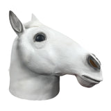 Maxbell Halloween Horse Mask Latex Animal Mask for Role Playing Birthday Dressing up White