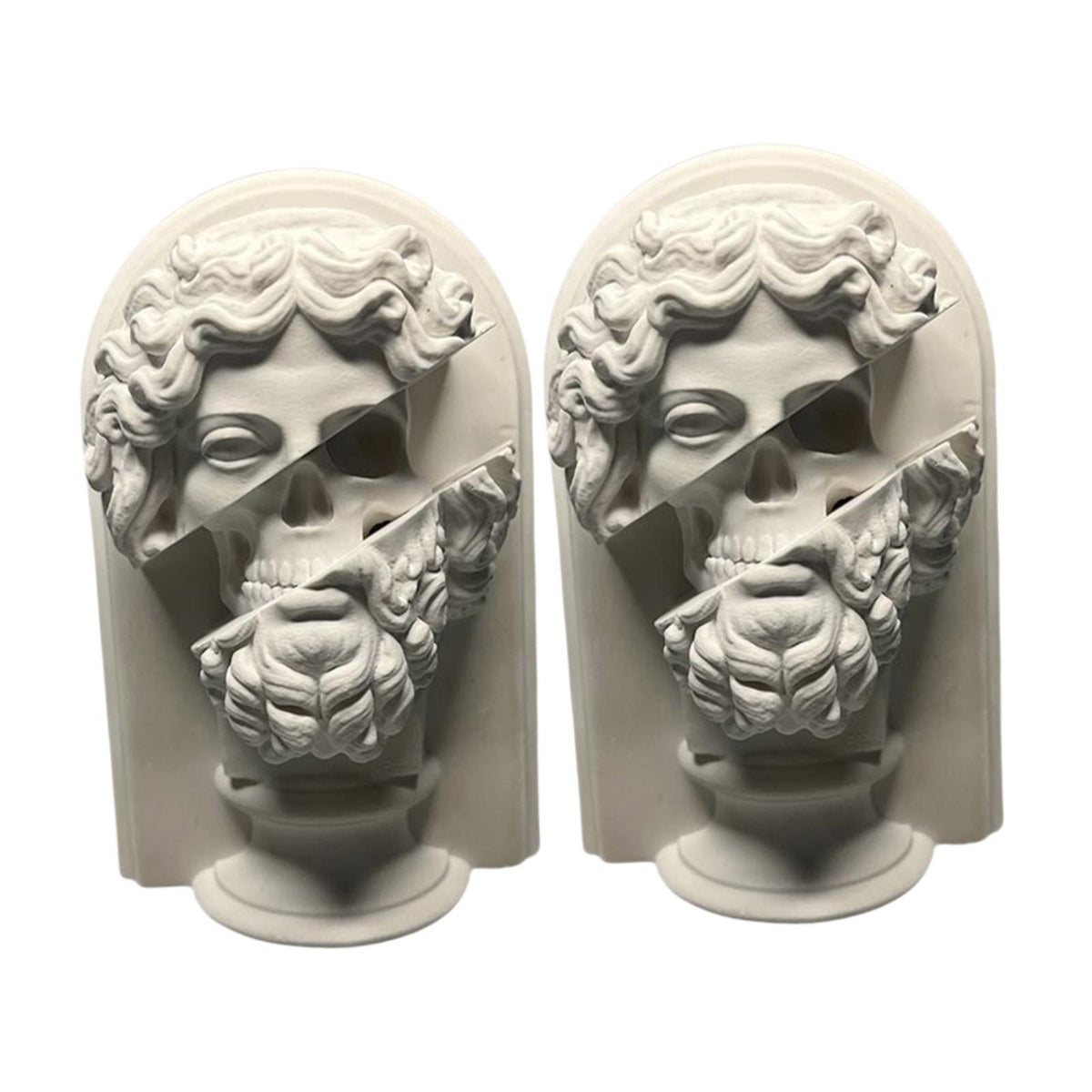 Maxbell Greek Plaster Statue Figurine Greek Statue for Room Coffee Table Decor 2Pcs