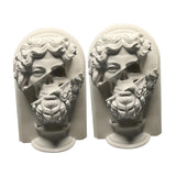 Maxbell Greek Plaster Statue Figurine Greek Statue for Room Coffee Table Decor 2Pcs