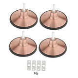 Maxbell 4x Billiard Pool Table Leg Levelers Metal Hardware for Football/Soccer Table rose gold