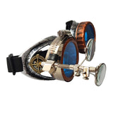 Maxbell 3xFashion Steampunk Glasses Ocular Loupe Photo Prop Colored frame Sunglasses Blue