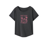 Maxbell Maxbell Women's T Shirt Summer Ladies Casual Crewneck Shirt for Street Camping Beach XXL