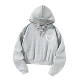 Maxbell Women Cropped Hoodie Graphic Stylish Streetwear Pullover Crop Top Hoodie XXL