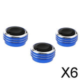 Maxbell 6x3 Pieces Air conditioner Knob Control Switch for Vela Vitz Vios blue