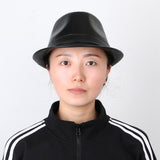 Men Winter Fashion Leather Fedora Hat Church Gentleman Panama Felt Jazz Cap