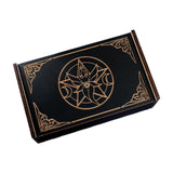 Maxbell Wooden Tarot Box Sliding Gift Rectangular Collectible Decorative Trinket Box Round