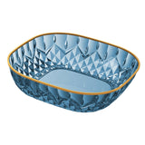 Maxbell Fruit Plate Modern Versatile Food Dish for Reception Graduation Anniversary Blue