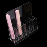 Maxbell Maxbell 6 Grids Empty Nail Storage Box Manicure Tools Organizer Case Holder Clear