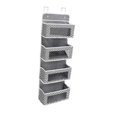 Maxbell over The Door Organizer Convenient Hanging Shelves for Nursery Bathroom Dorm Gray