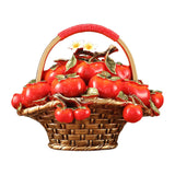 Maxbell Persimmon Fruit Basket Statue Desktop Ornament for Desk Entrance Living Room