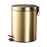 Maxbell Trash Can Container Close Lid Foot Pedal Bin for Living Room Toilet Entryway 8L 32x22.8cm Gold