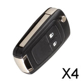 Maxbell 4xUniversal Car Auto Flip Key Fob Case Shell 2 Button for Blank for OPEL