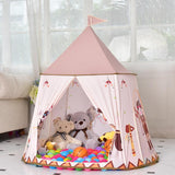 Maxbell 116x11x123cm Foldable Pop Up India Teepee Castle Tent Ball Pit Play Indoor & Outdoor Playhouse Toy –Horse - Aladdin Shoppers