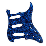 Maxbell Blue Pearl Pickguard 3 Ply 11 Hole For Strat Guitar SSS