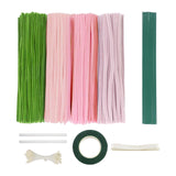 Maxbell Pipe Cleaners Craft Supplies Creative for Holiday Wedding Art Craft Projects Pink