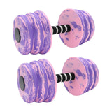 Maxbell 2Pcs Pool Exercise Dumbbells Water Sports Weights for Adults Beginners Women Purple