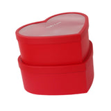 Maxbell 2x Heart Shaped Boxes with Clear Lids Present Case Wedding Backdrop Fillable Red