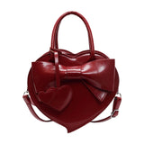 Maxbell Women Handbag Clutch Decor Funny Heart Shaped Purse for Summer Dating Travel Red