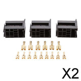 Maxbell 2x3 Sets Car 30A 5Pin Relay Socket Holders With 6.3mm+4.8mm Terminals Harness