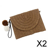 Maxbell 2xSummer Women Straw Bag Handbag Ladies Casual Bags Gifts