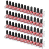 Maxbell Nail Polish Storage Organizer Wall Rack Display Stand Acrylic Holder 4 Pack