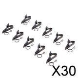 30x10 Pieces Ring-type Lapel / Lavalier Microphone Tie Metal Clip Holder 10mm
