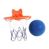 Maxbell Silent Basketball and Hoop Set Parent Child Interactive Toy Gift Silent Ball Blue