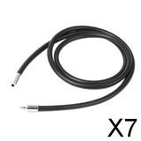 Maxbell 7xRubber Cord Rope Necklace Chain With Stainless Steel End Clasp 20 Inch