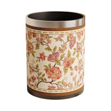 Maxbell Trash Can PU Leather Accessory Garbage Can for Bedroom Bathroom Laundry Room Style A