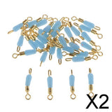 Maxbell 2x30pcs Quick Change Fishing Swivels Clips Pins Fast Link Line Connector 15mm