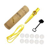 Maxbell Kazoo Flute for Kids Christmas Children Development Sense Musical Instrument Gold