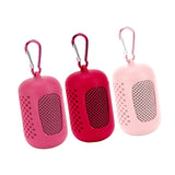 Maxbell 3x Gym Ice Towel Running Exercise Fast Drying Sports Cooling Towel with Case Red Pink Rose Red