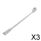Maxbell 3xDouble-end Stainless Steel Dispensing Spoon/Spade Lab  Scrapers 20cm