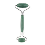 Maxbell Maxbell Jade Stone Facial Massage Double Roller Face Neck Massager Green Silver