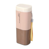 Maxbell Toothbrush Holder Portable Modern Rinse Mouthwash Cup for Hotel Home Outdoor Pink