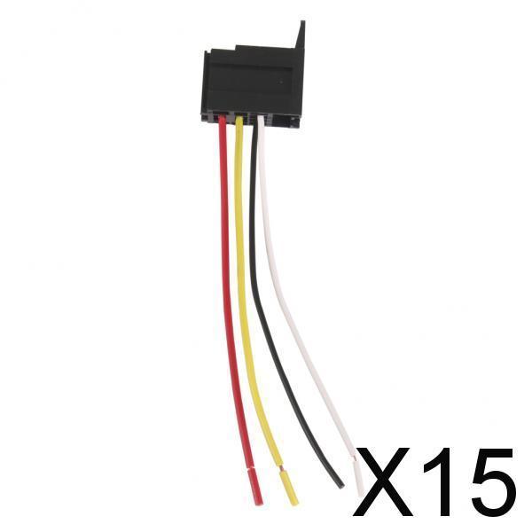 Maxbell 15xCar 12V 12 Volt DC 30A AMP Relay Harness Socket 4Pin 4 Wire