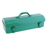 Maxbell Metal Tool Box with Lock Latch Green Tool Organizer for Garage Home Workshop 42cmx12cmx15.5cm