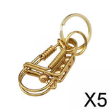 Maxbell 5xBird Key Chain Decoration Men Gift Personality DIY Families Father Aureate