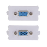 Maxbell 2 Packs VGA Wall Socket Module Wallplate Plug with Frame Directly Plug Type