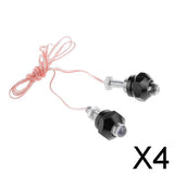 Maxbell 4x2x Motorcycle 6mm Bolt License Plate Frame LED Light Strobe Flashing-Black