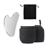 Maxbell Ice Face Roller and Gua Sha Set Face Body Back Multifunctional Massage Board black